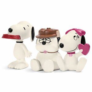 Vintage Authentic Schleich Peanuts Set of 3 -Snoppy Olaf Belle  New w/Tag